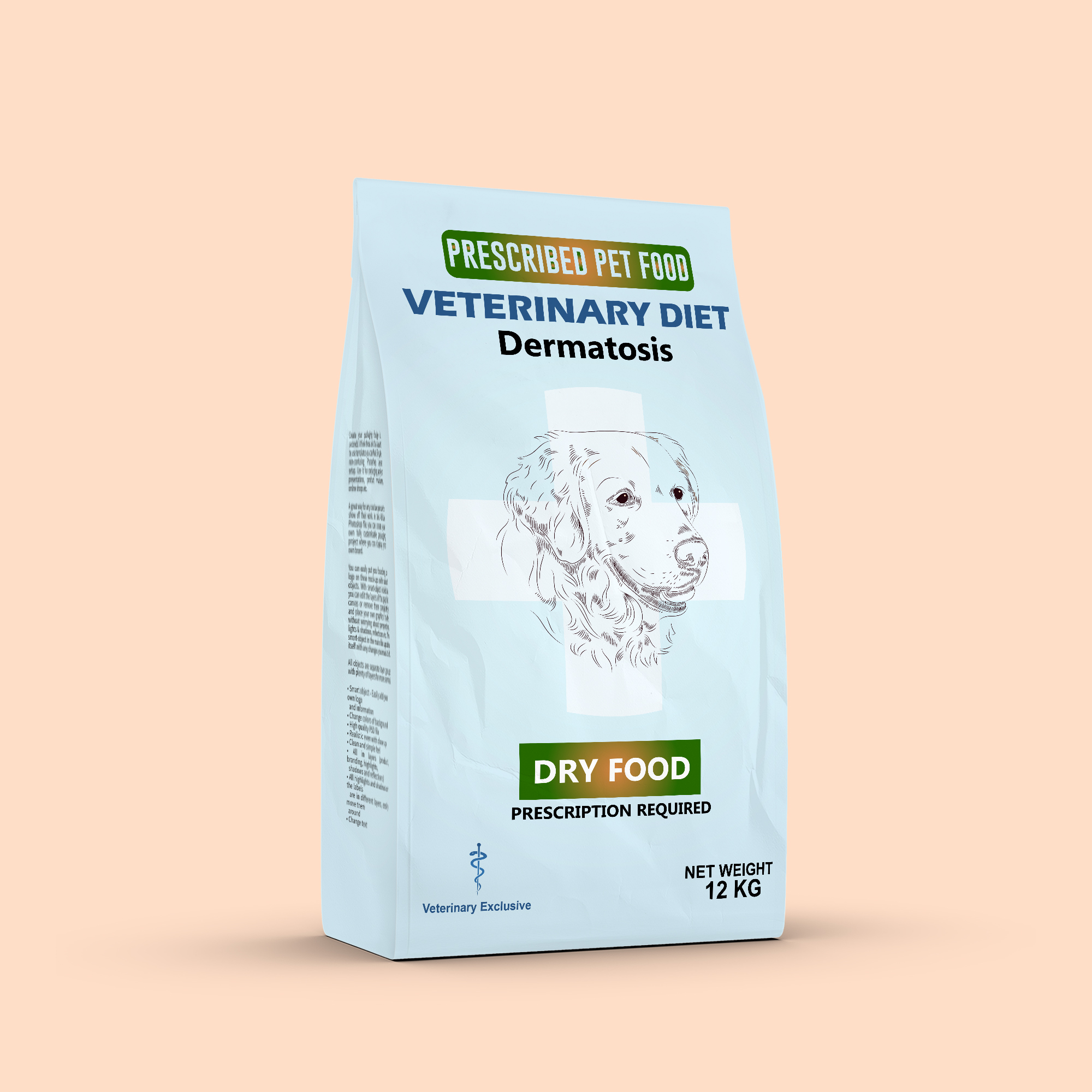 Prescription Diets Derm Complete Enviromental/ Food Sensitivities Egg & Rice Dry Dog Food - 12Kg